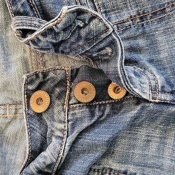 Button fly denim shorts, longer length - Picture 2 of 5